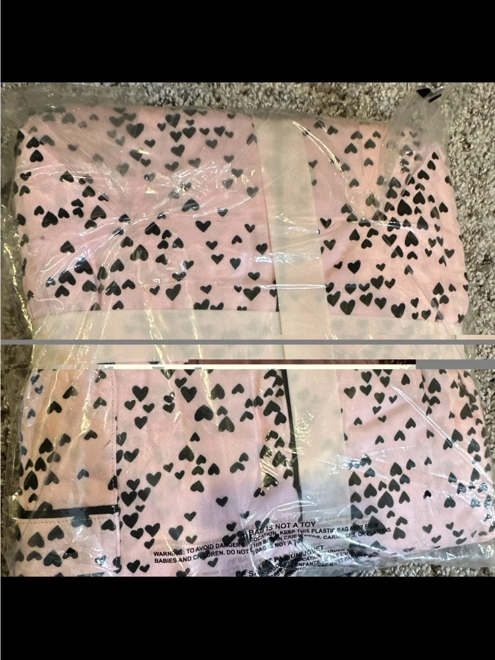 Victoria's Secret Pink Heart-Print Pajama Set